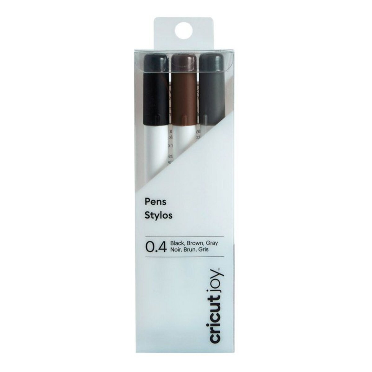 CRICUT 3 stylos à pointe fine noir, marron et gris 0,4 mm Cricut