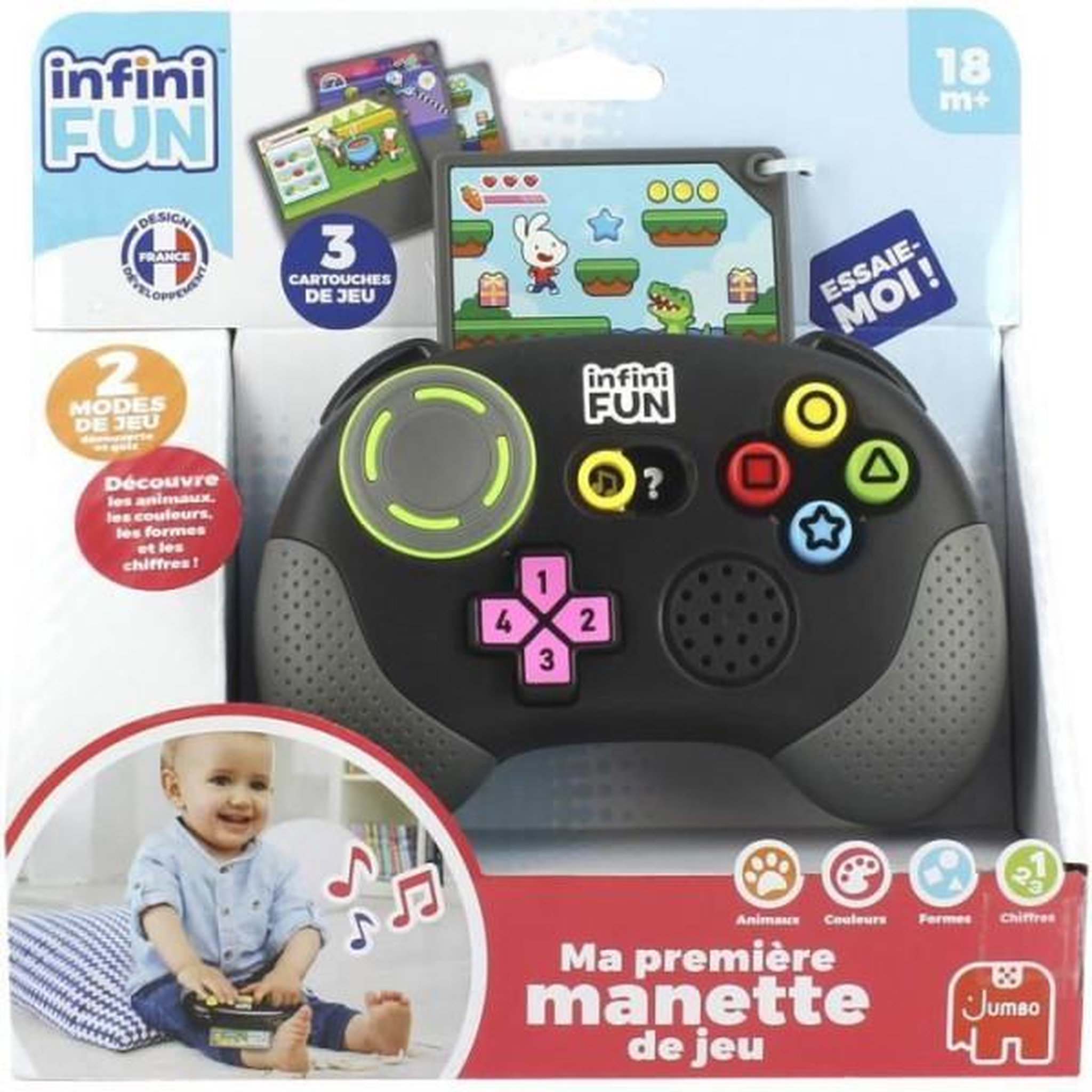 Voir la diapositive 3 : INFINIFUN Ma premiere manette de jeux video - INFINI FUN - Des 18 mois