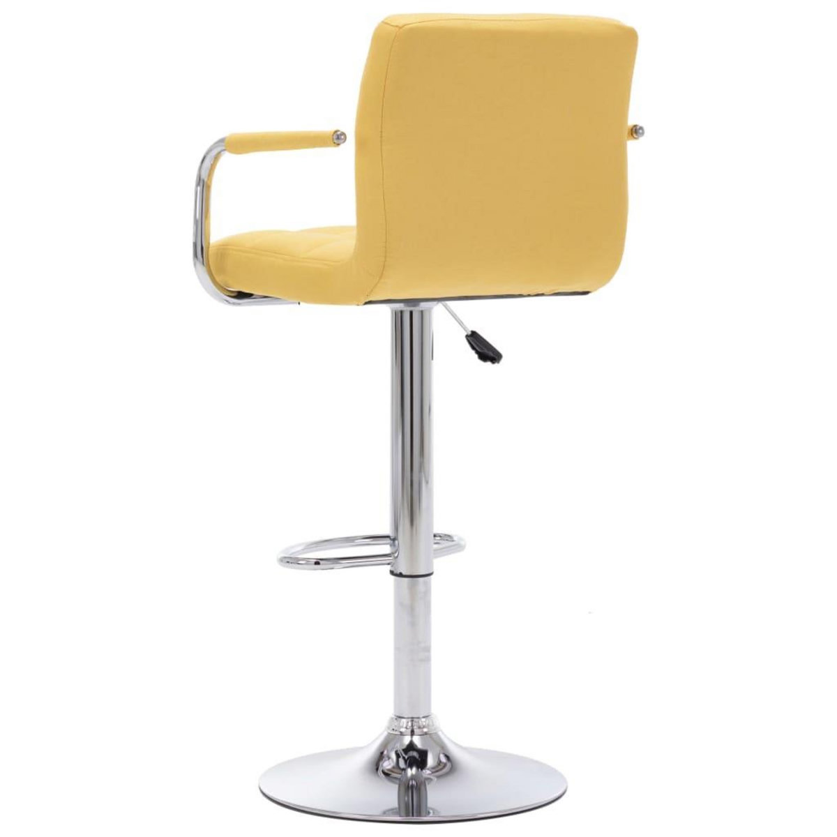 VIDAXL Chaise de bar Jaune Tissu