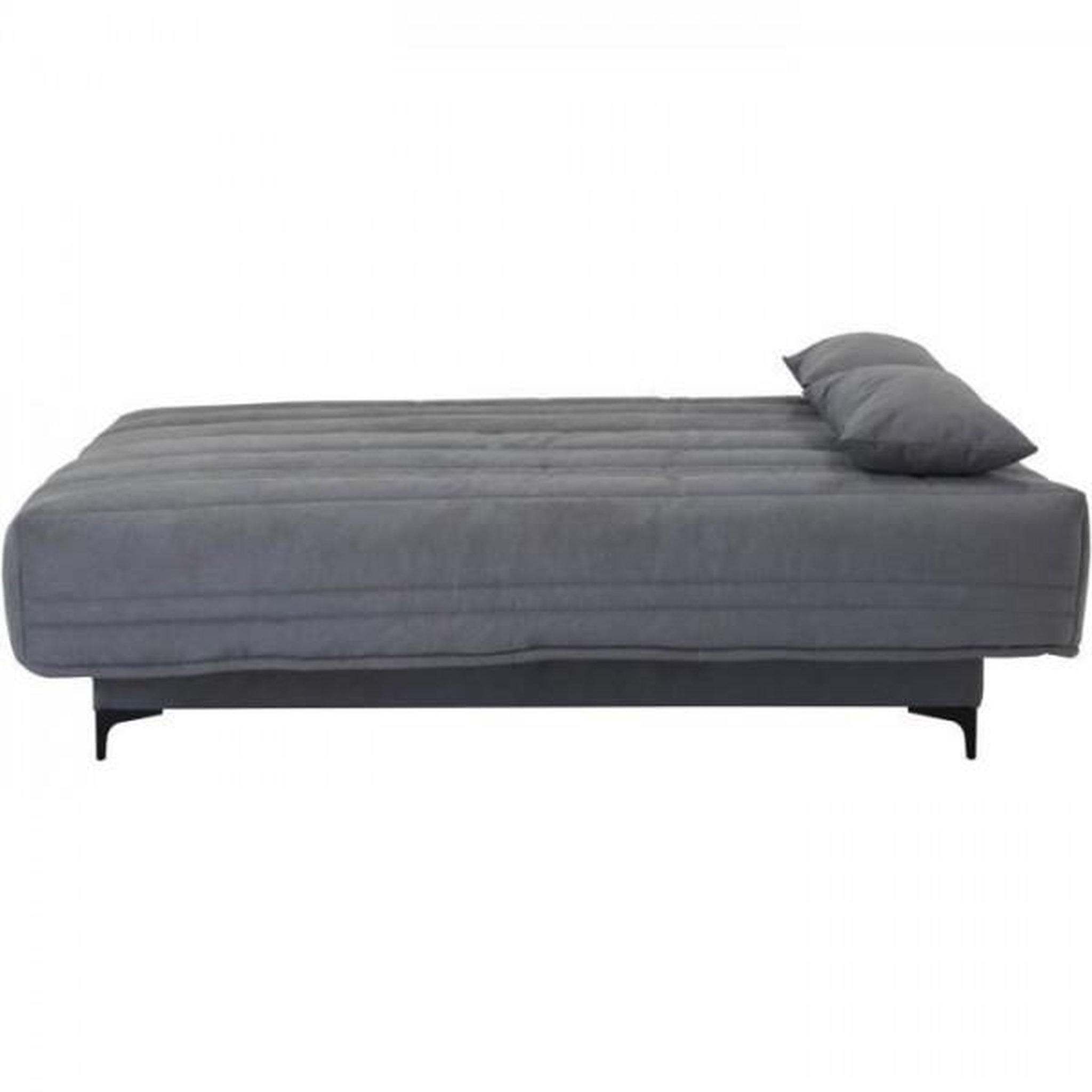 Voir la diapositive 4 : MARKET24 Banquette clic clac 3 places - Tissu gris moyen - L199 x P96 x H103 cm - KRISTEN - Style contemporain