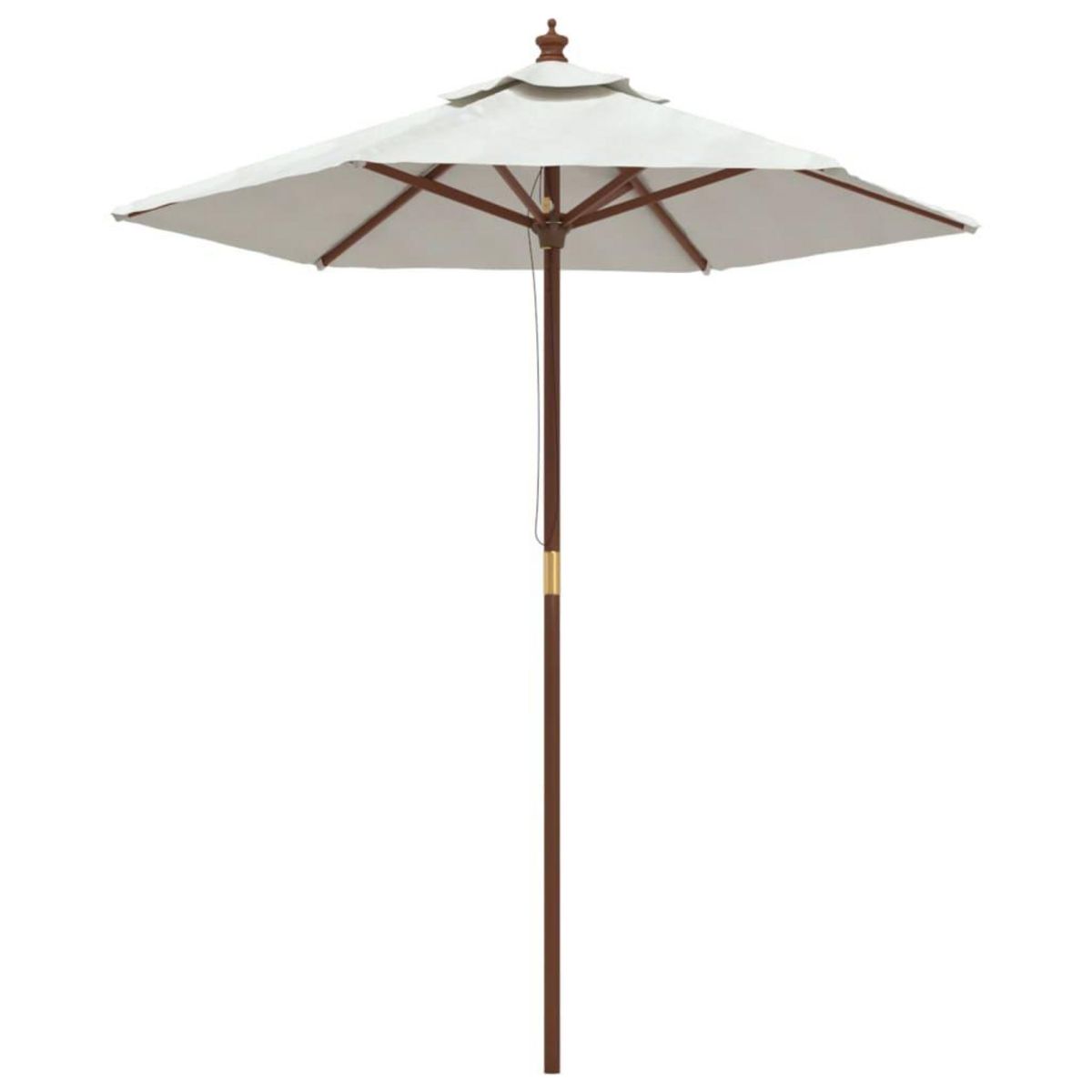 VIDAXL Parasol de jardin avec mat en bois sable 196x231 cm