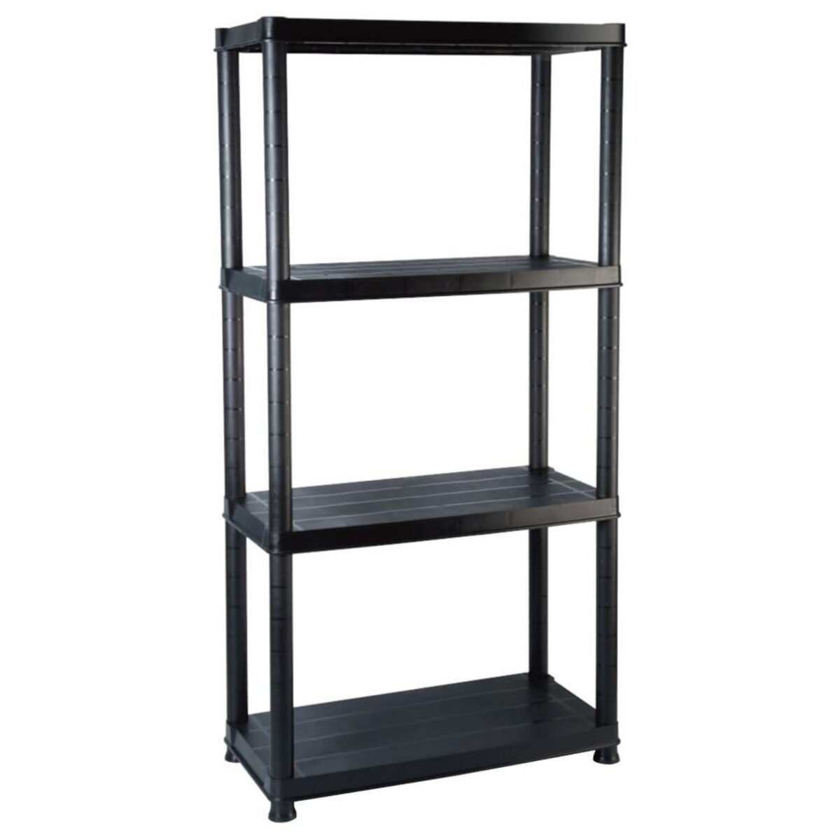 VIDAXL Etagere de rangement a 4 niveaux Noir 61x30,5x130 cm Plastique