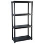 Voir la diapositive 2 : VIDAXL Etagere de rangement a 4 niveaux Noir 61x30,5x130 cm Plastique