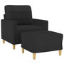 Voir la diapositive 3 : VIDAXL Fauteuil avec repose-pied Noir 60 cm Tissu