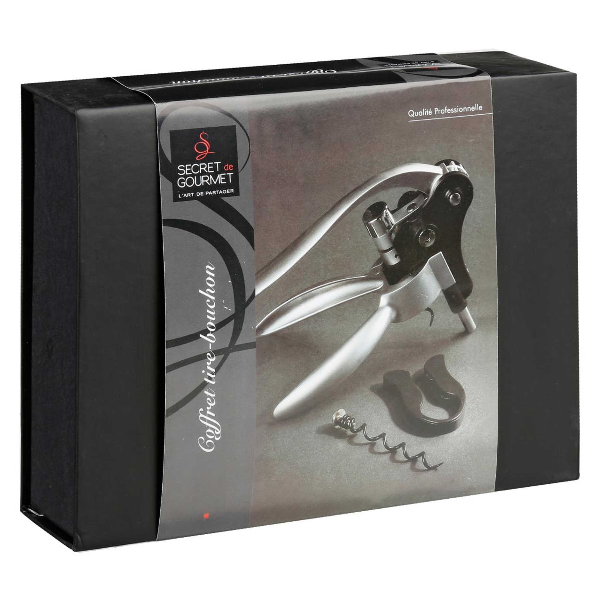 Voir la diapositive 3 : Coffret tire bouchon inox 3 pièces