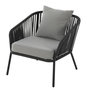 Voir la diapositive 3 : HESPERIDE Salon de jardin design mailles Dadia - 5 Places - Ivoire et gris
