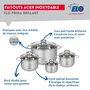 Voir la diapositive 3 : ELO Ensemble de 1 Poêle de cuisson 24 cm et 4 faitouts 12, 14, 16 et 24 cm Elo Profi Brillant