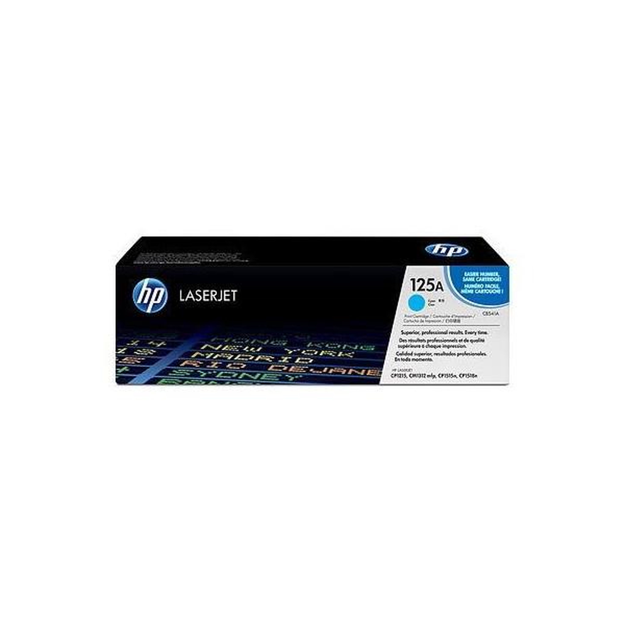 HP Cartouche de toner HP 125A (CB541A) cyan pour imprimantes HP Color LaserJet CP1215/CP1515/CP1518/CM1312MFP