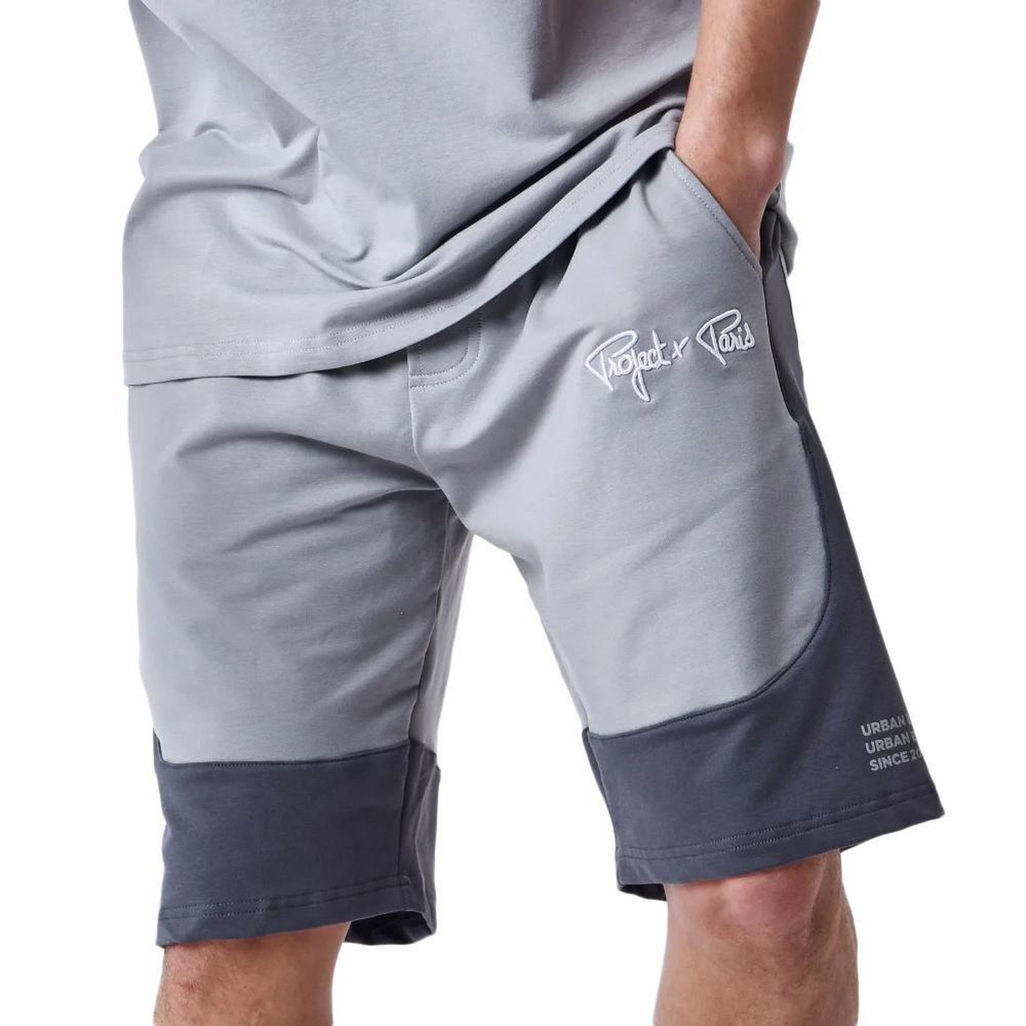Project X Short Gris Homme Project X Paris 2340023. Coloris disponibles : Gris