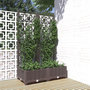 Voir la diapositive 1 : VIDAXL Jardiniere avec treillis Marron 80x40x121,5 cm PP