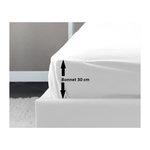 LOVELY HOME LOVELY HOME Drap Housse 100% coton 180x200x30 cm blanc