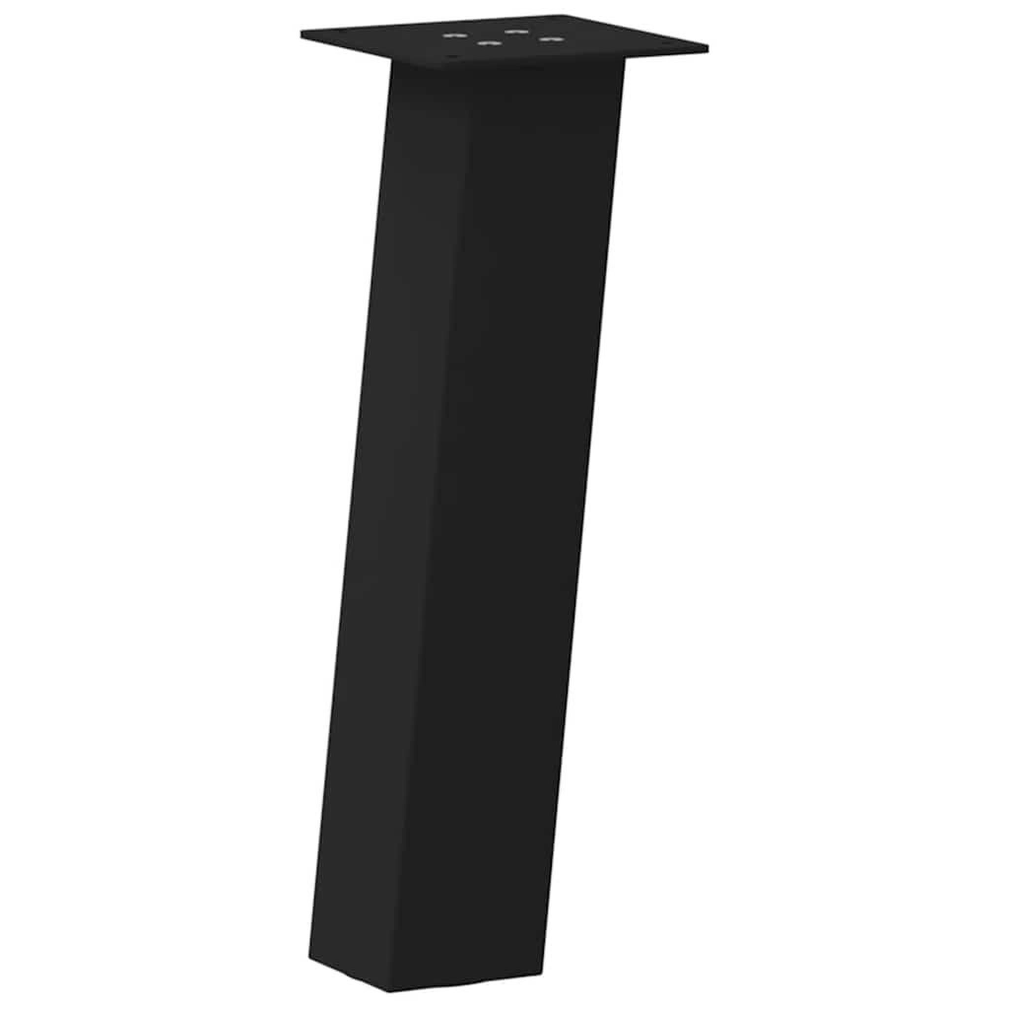 Voir la diapositive 4 : VIDAXL Pieds de table basse 4 pcs noir 30 cm acier