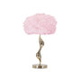 Voir la diapositive 1 : Paris Prix Lampe à Poser Imitation Plume  Slim  63cm Or & Rose