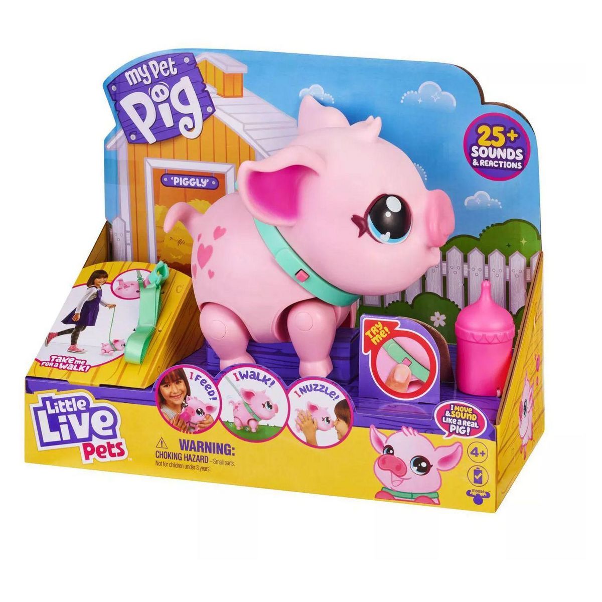 MOOSE TOYS Little Live Pets Mon petit cochon de compagnie Piggly