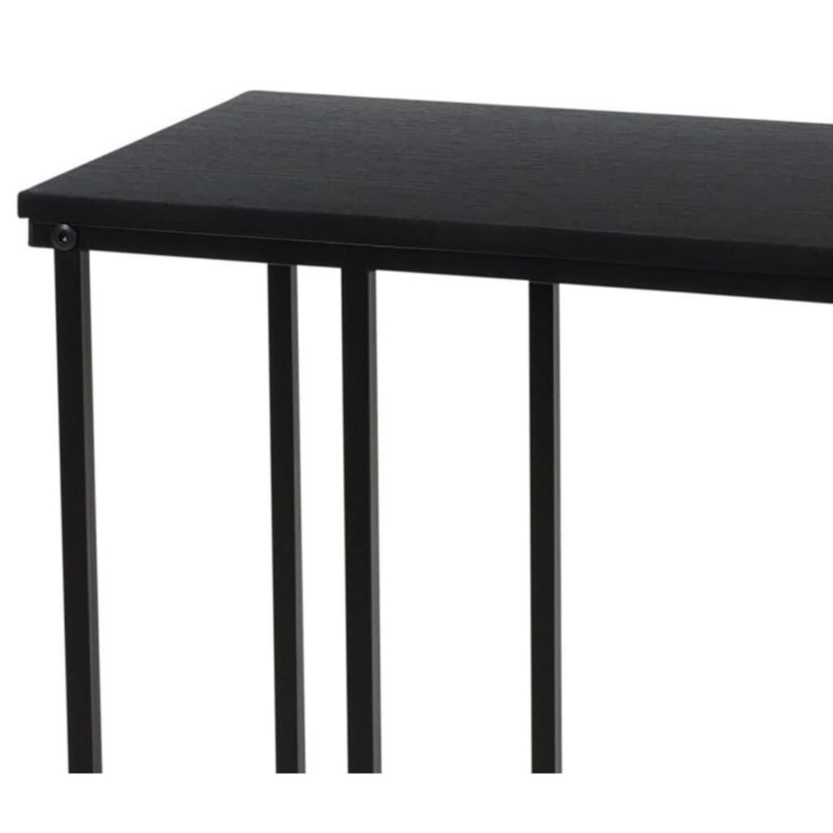H&S Collection H&S Collection Table d'appoint avec dessus en MDF noir