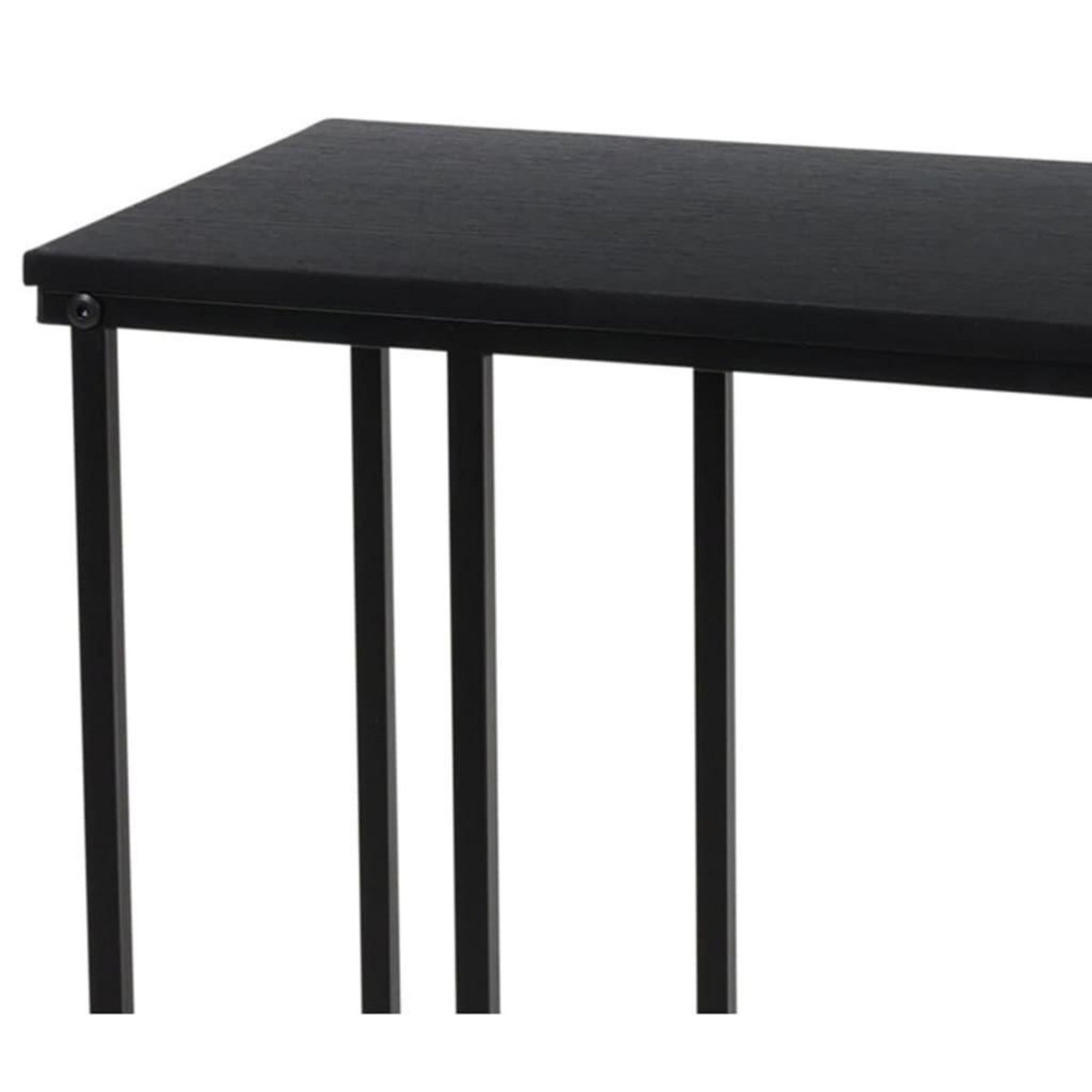 H&S Collection H&S Collection Table d'appoint avec dessus en MDF noir