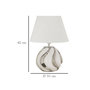 Voir la diapositive 6 : Paris Prix Lampe à Poser en Céramique  Shiney  42cm Blanc & Argent