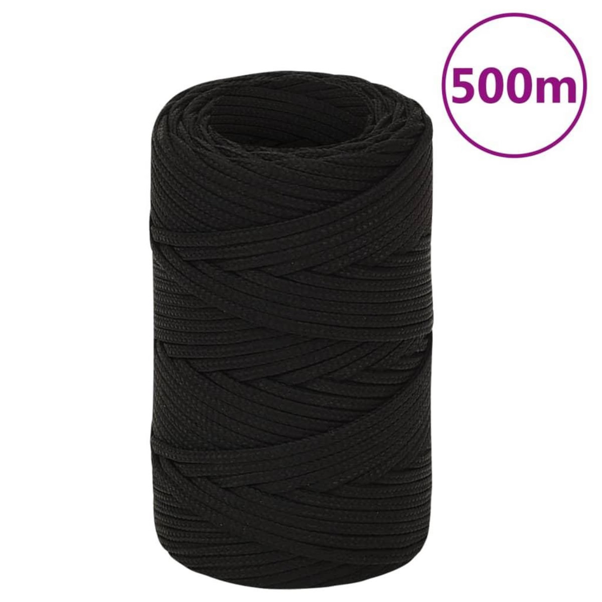 VIDAXL Corde de travail Noir 2 mm 500 m Polyester