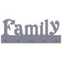 Voir la diapositive 2 : VIDAXL Porte-manteau mural FAMILY Gris 74x29,5 cm