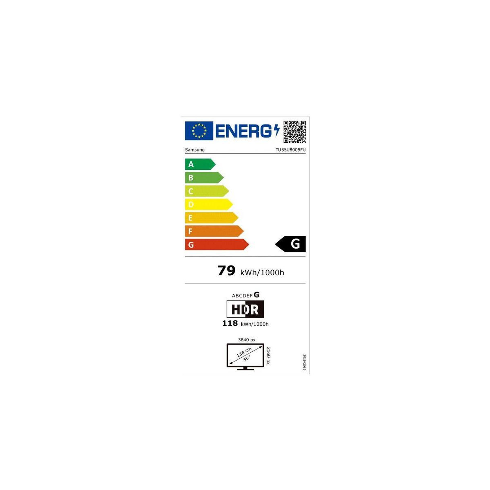 Voir la diapositive 6 : Samsung TV LED TU55U8005F4K AI SmartTV 2025