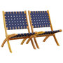 Voir la diapositive 2 : VIDAXL Chaises de jardin pliantes lot de 2 bois d'acacia solide tissu