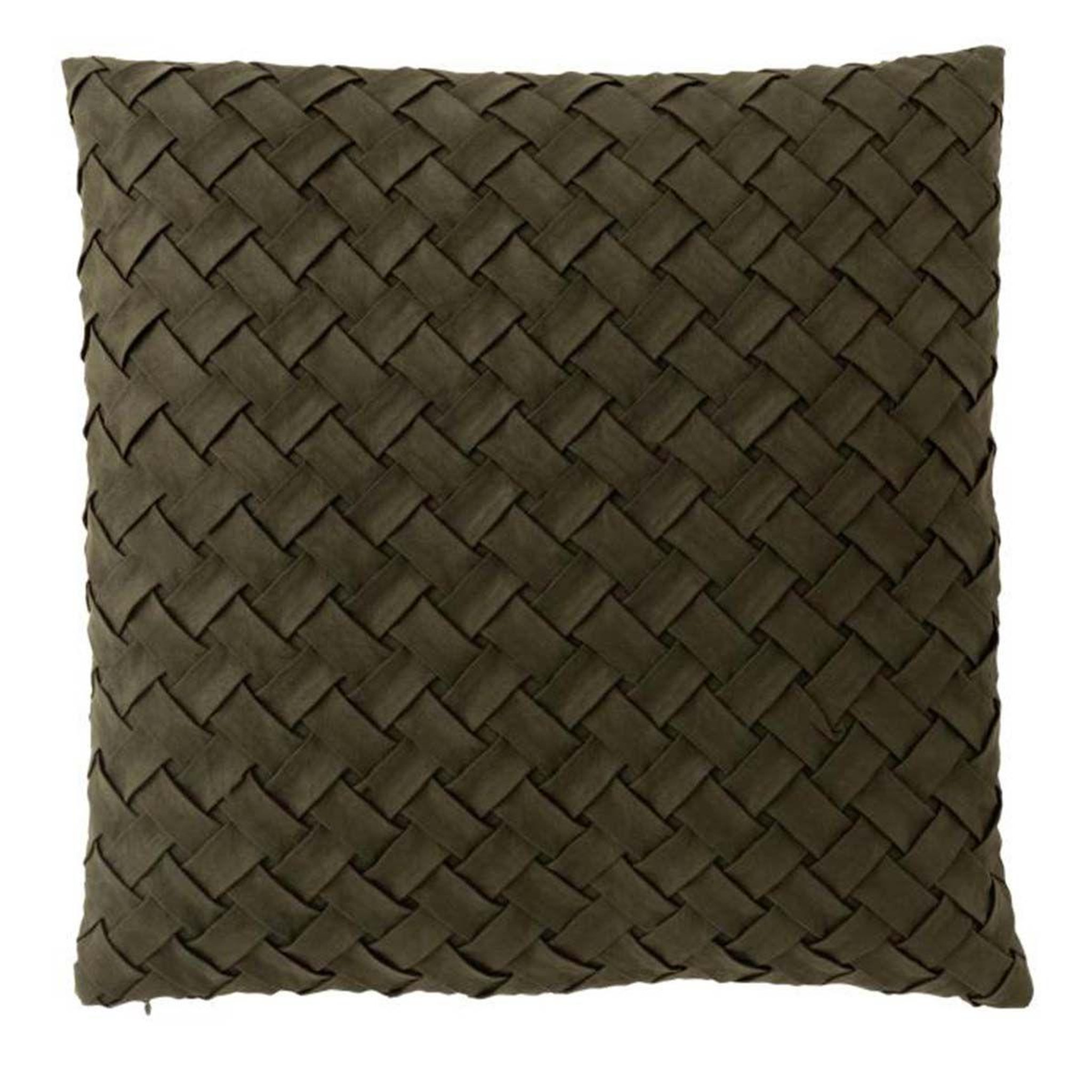 Voir la diapositive 1 : J-LINE Coussin déco  tissé  43x43cm vert
