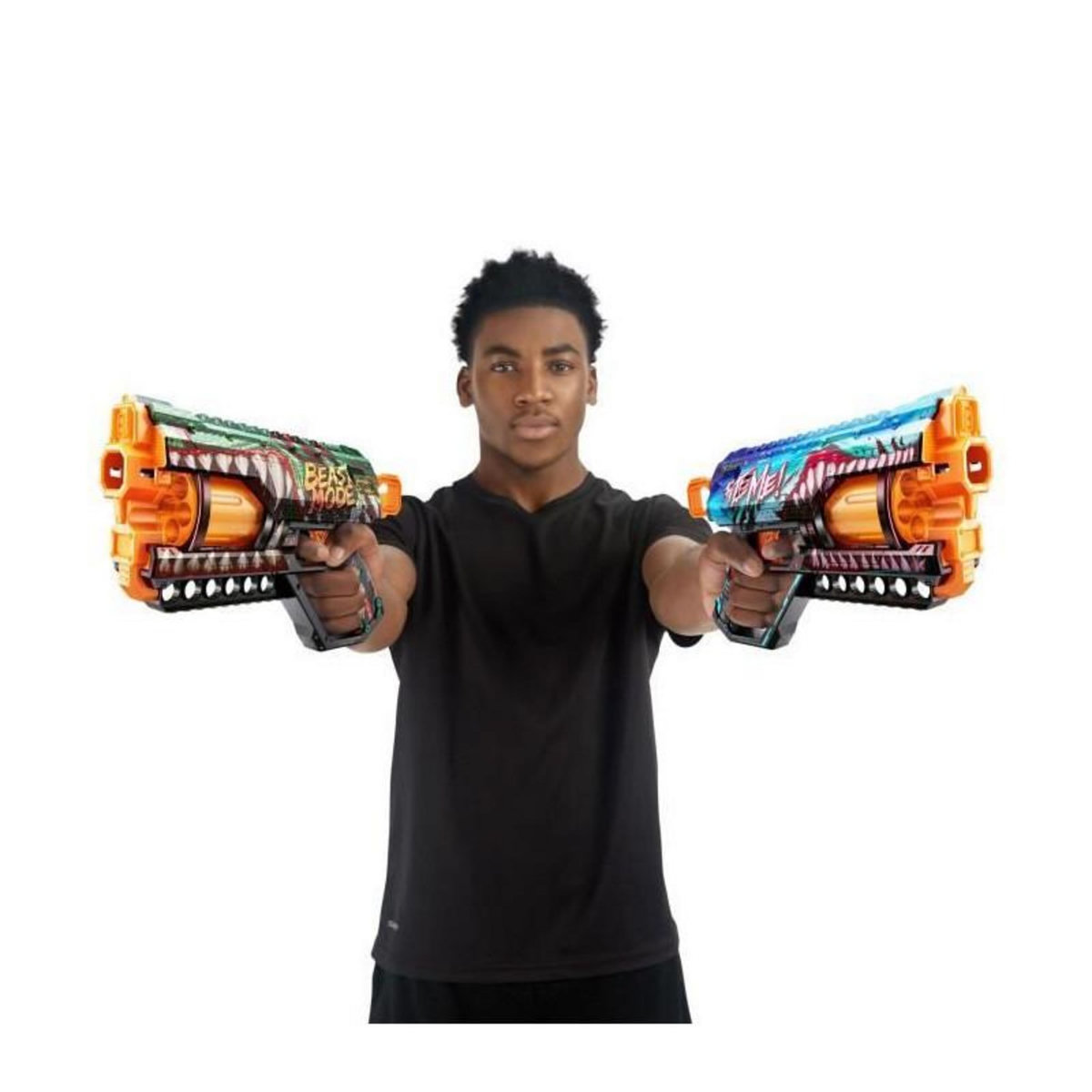 ZURU Pack Blasters - ZURU - XSHOT Skins Griefer 2PK - Blasters a canon rotatif avec tir a 27 metres et 24 fléchettes incluses