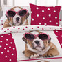 Voir la diapositive 2 : Dourev Housse de couette 200x200 Sun Dog + 2 taies coton 52 fils