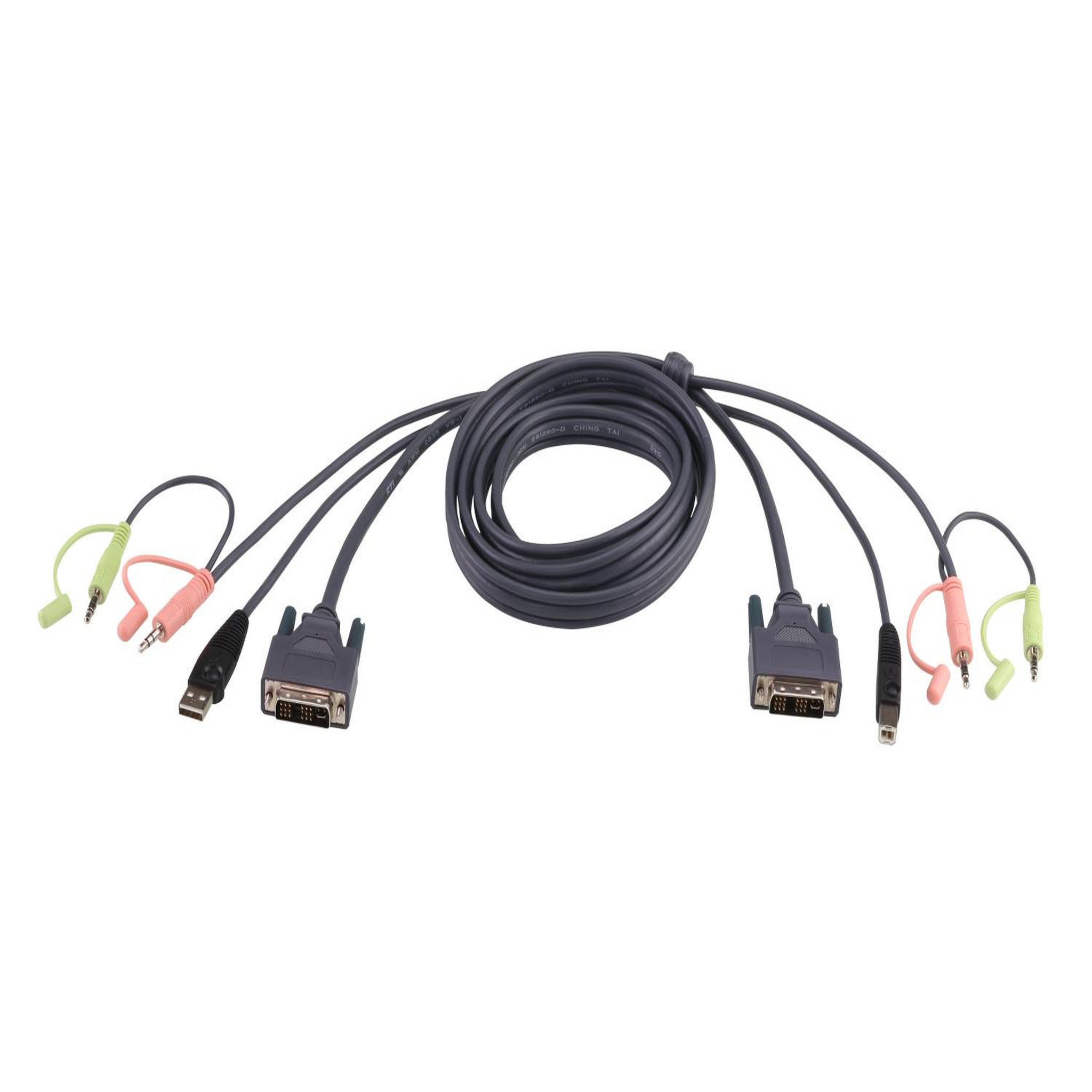 Voir la diapositive 2 : Aten ATEN Câble KVM DVI-D USB Dual Link 5m