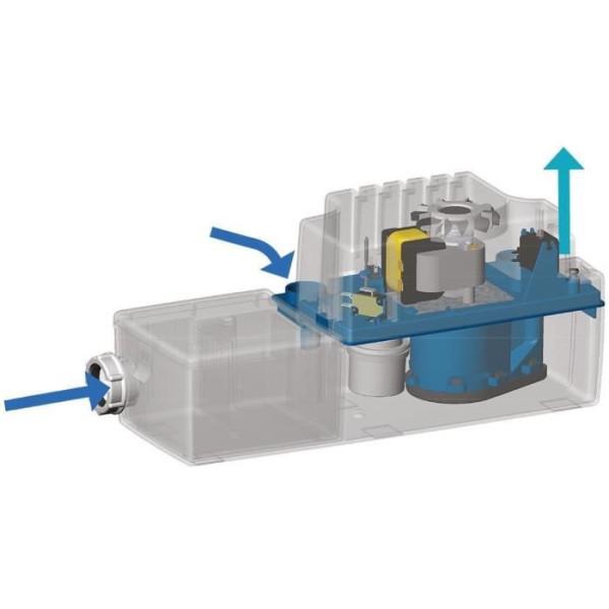 Voir la diapositive 2 : SFA Pompe de relevage de condensats - SFA - Sanicondens Best Flat - Pour chaudiere au sol - 45 dBA - Neutralisation des condensats