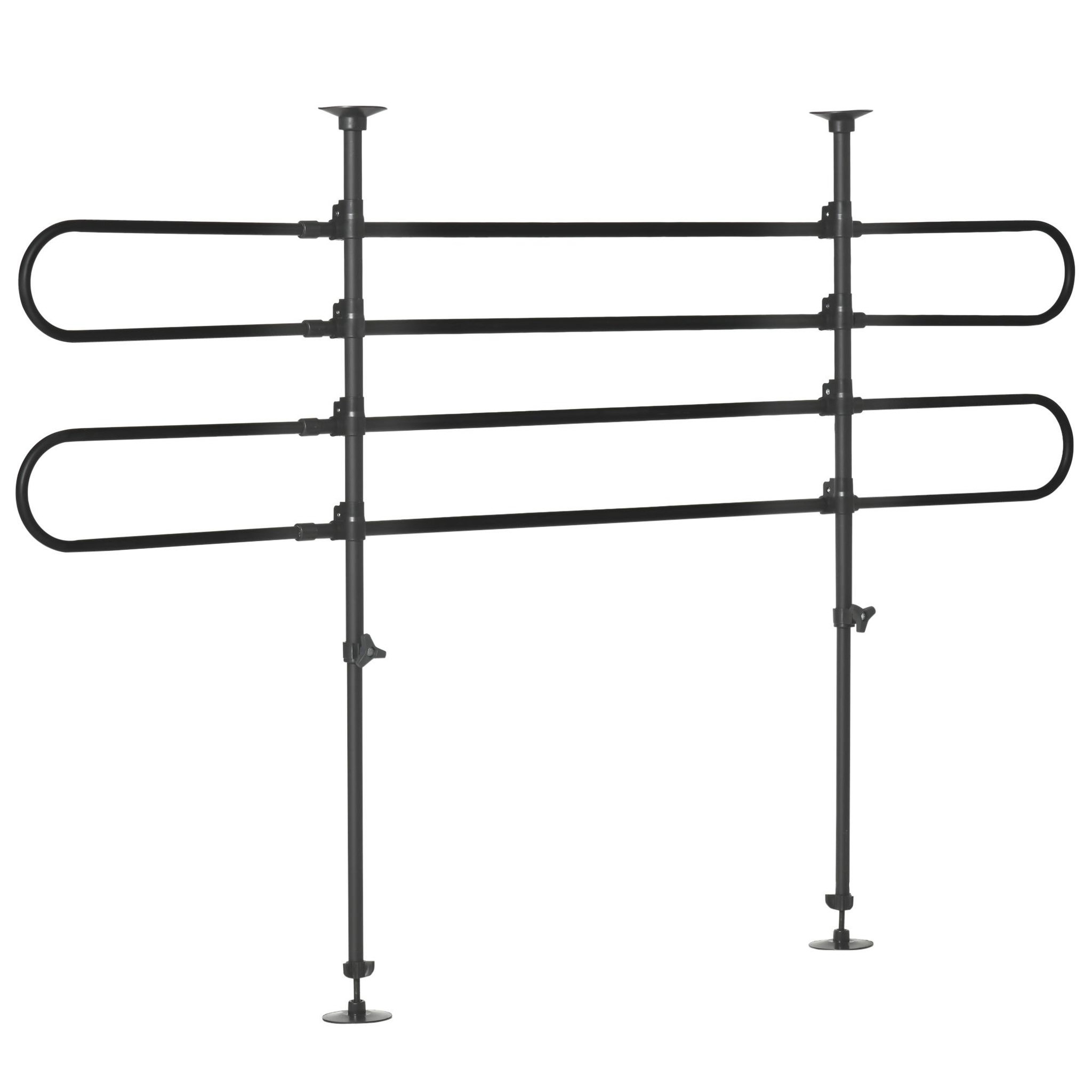 Voir la diapositive 4 : PAWHUT Barrière grille de séparation universelle voiture pour chien réglable 87-135l x 60-105h cm kit complet installation inclus noir