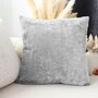 Voir la diapositive 2 : Paris Prix Coussin Déco en Velours  Velvet  40x40cm Gris Clair