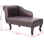 Voir la diapositive 6 : VIDAXL Chaise longue Marron Similicuir