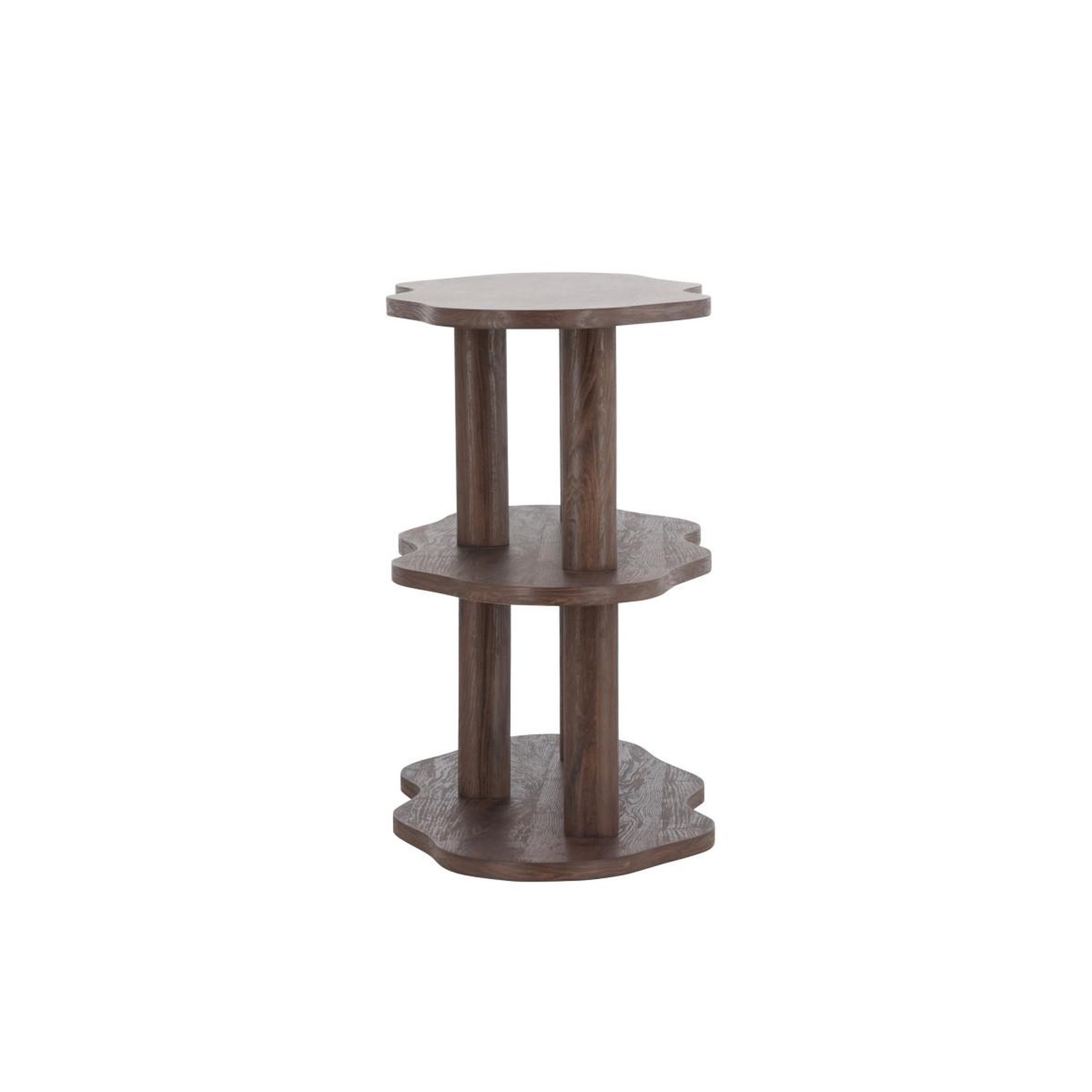 Voir la diapositive 3 : Paris Prix Étagère Ondulée 3 Niveaux  Moln  120cm Marron
