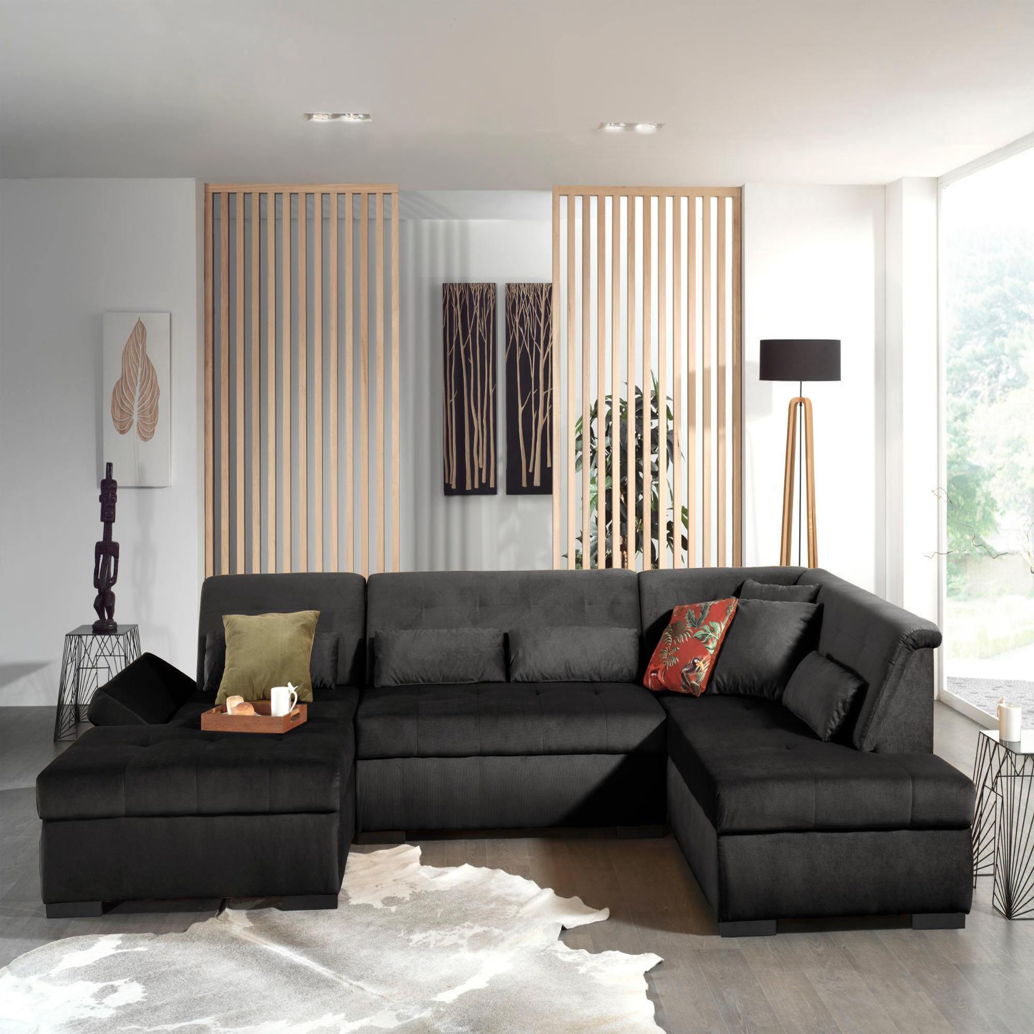 Voir la diapositive 3 : LISA DESIGN Vermont - canapé panoramique d'angle droit - 7 places - xxl - en velours