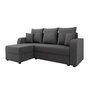 Voir la diapositive 1 : BEST MOBILIER Harvey - canapé d'angle réversible 4 places convertible avec coffre en tissu