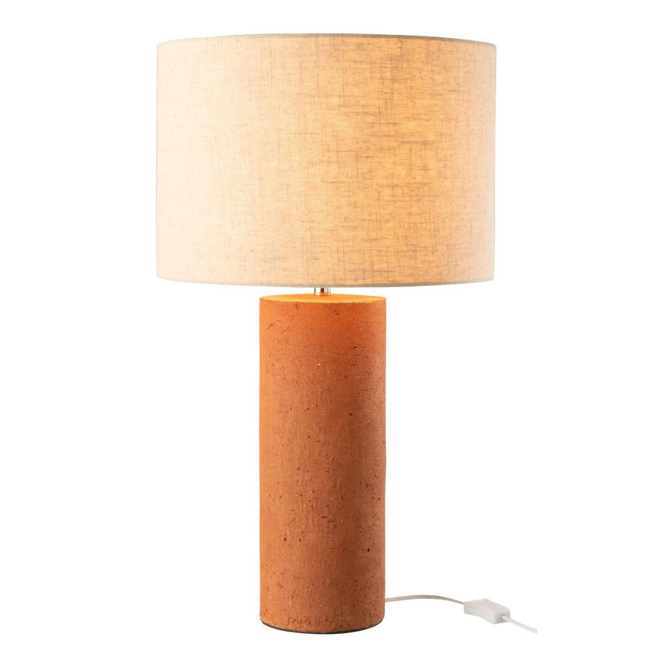 Voir la diapositive 2 : J-LINE Lampe à poser design  isla  65cm rouille