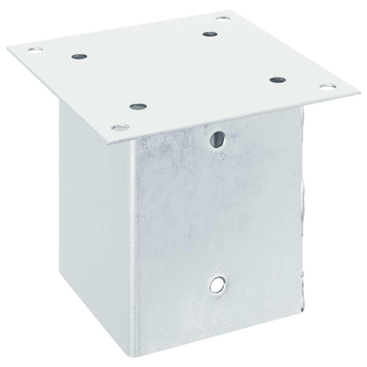 VIDAXL Bases de poteau carrees 4 pcs argent 121x121 mm acier galvanise