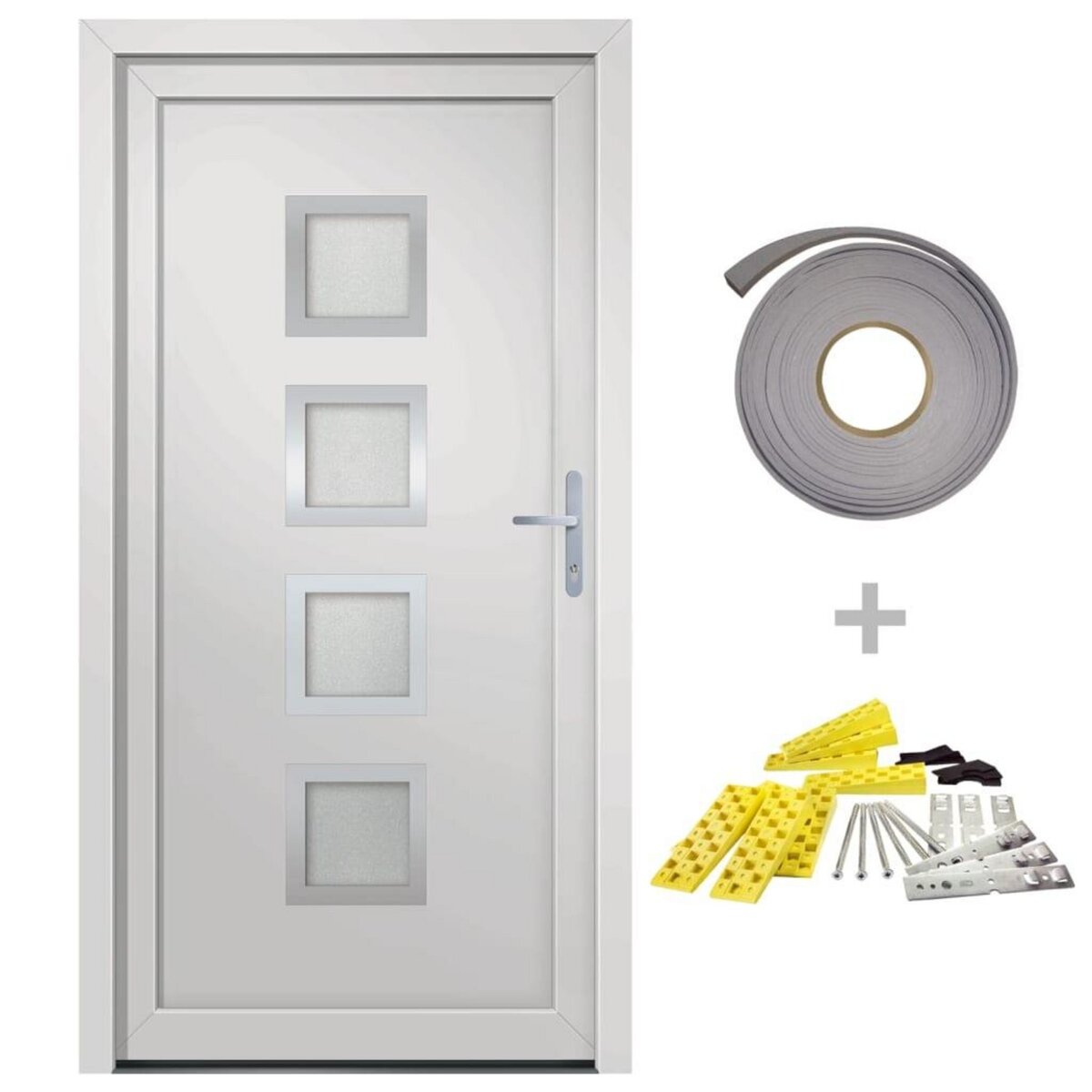 VIDAXL Porte d'entree Blanc 98x208 cm PVC