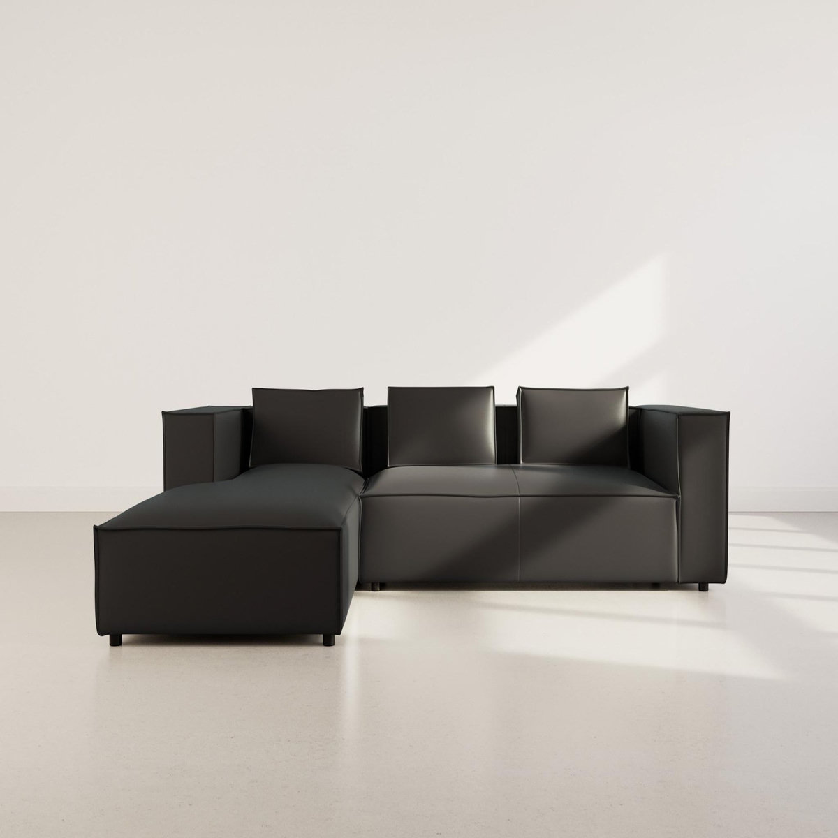 LISA DESIGN Stella - canapé d'angle gauche 4 places en simili