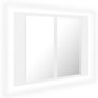 Voir la diapositive 2 : VIDAXL Armoire salle de bain a miroir LED Blanc 60x12x45 cm Acrylique