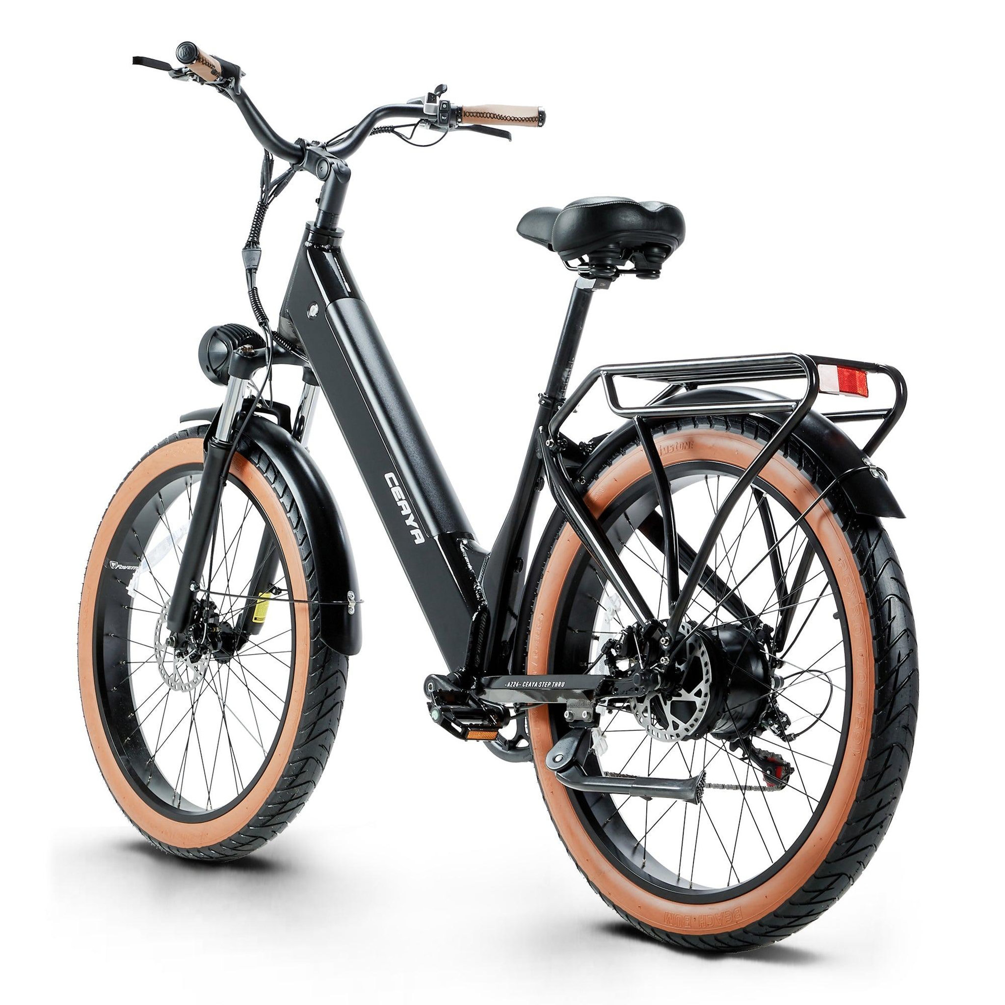 Voir la diapositive 5 : CEAYA Vélo électrique ceaya az26, cadre bas 26 , 960wh, 7 vitesses, noir