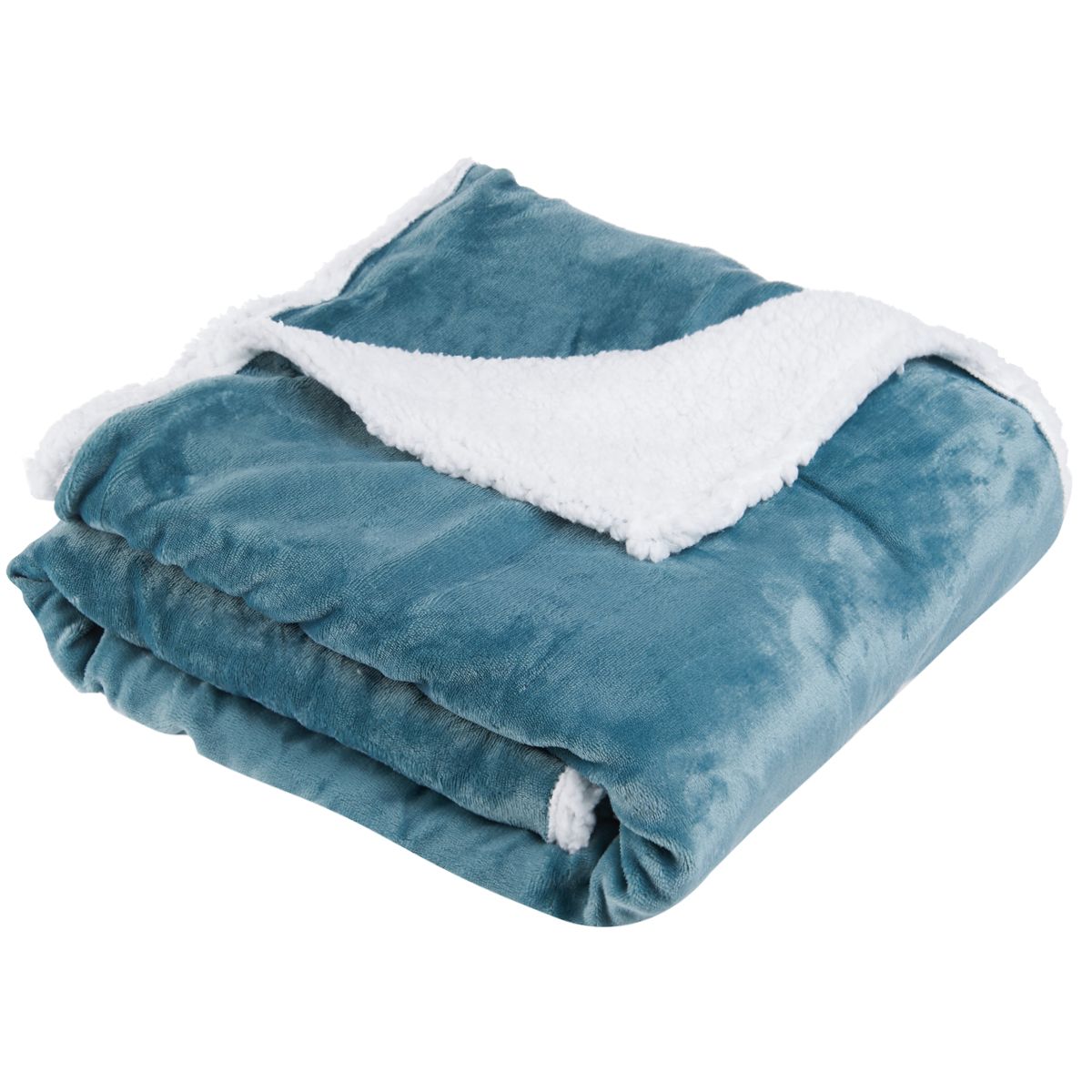 ACTUEL Plaid, couvre-lit, jeté de canapé bi-matière 