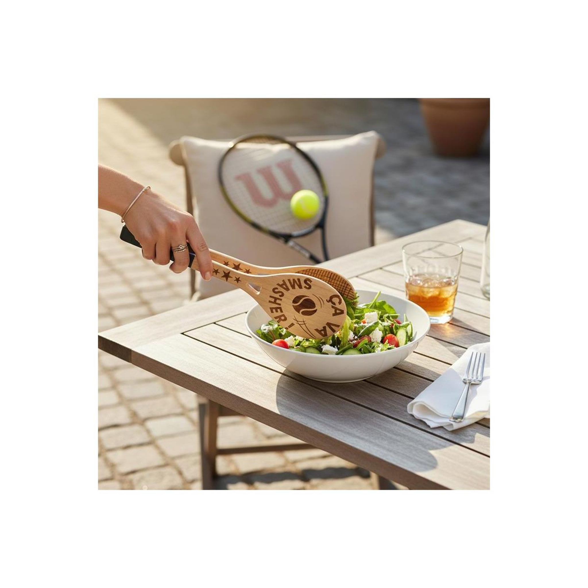 Voir la diapositive 4 : COOK CONCEPT Pince de service  raquette  27cm beige