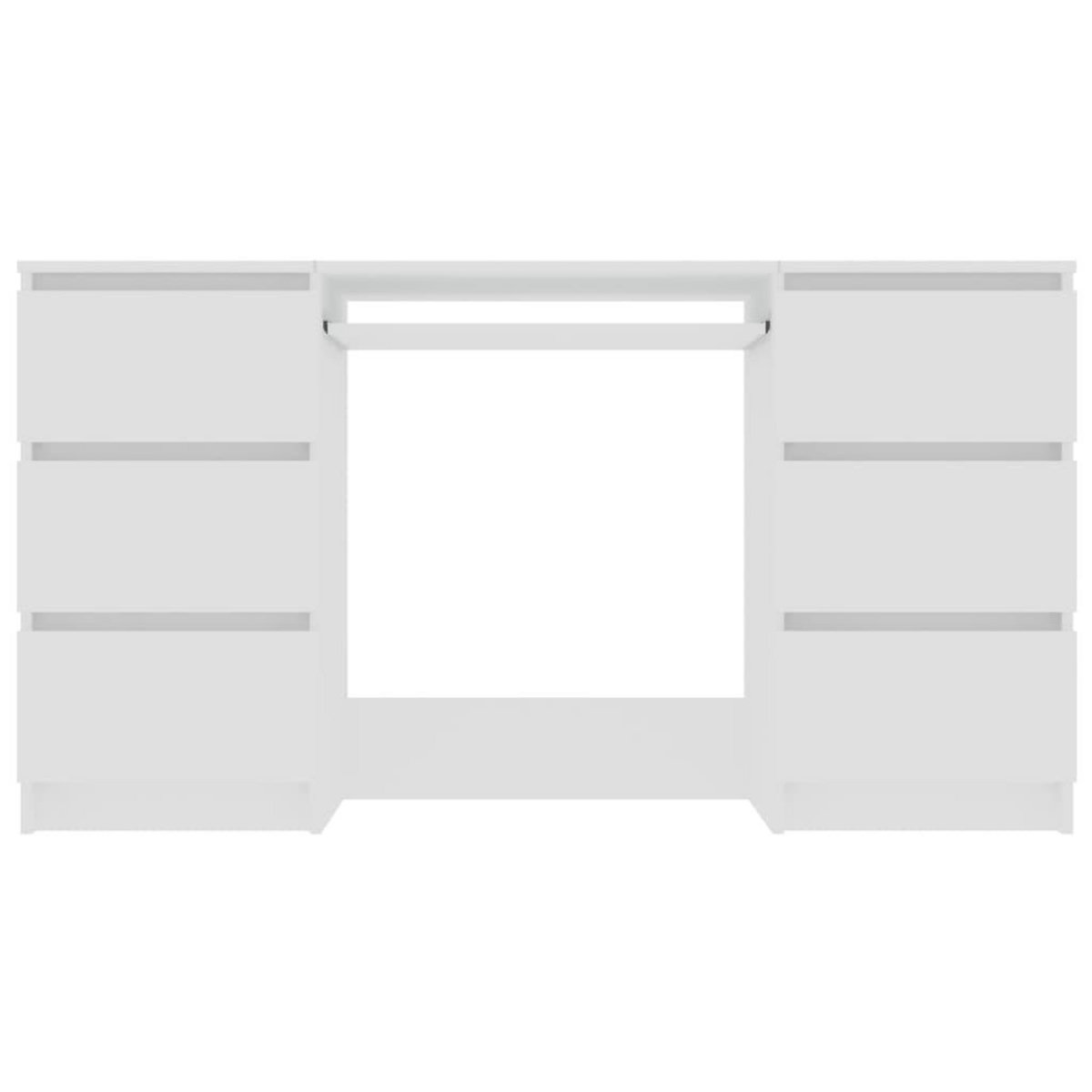 VIDAXL Bureau Blanc 140x50x77 cm Bois d'ingenierie