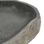 Voir la diapositive 4 : VIDAXL Lavabo en pierre de riviere Ovale (45-53)x(34-41) cm