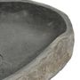 Voir la diapositive 4 : VIDAXL Lavabo en pierre de riviere Ovale (45-53)x(34-41) cm