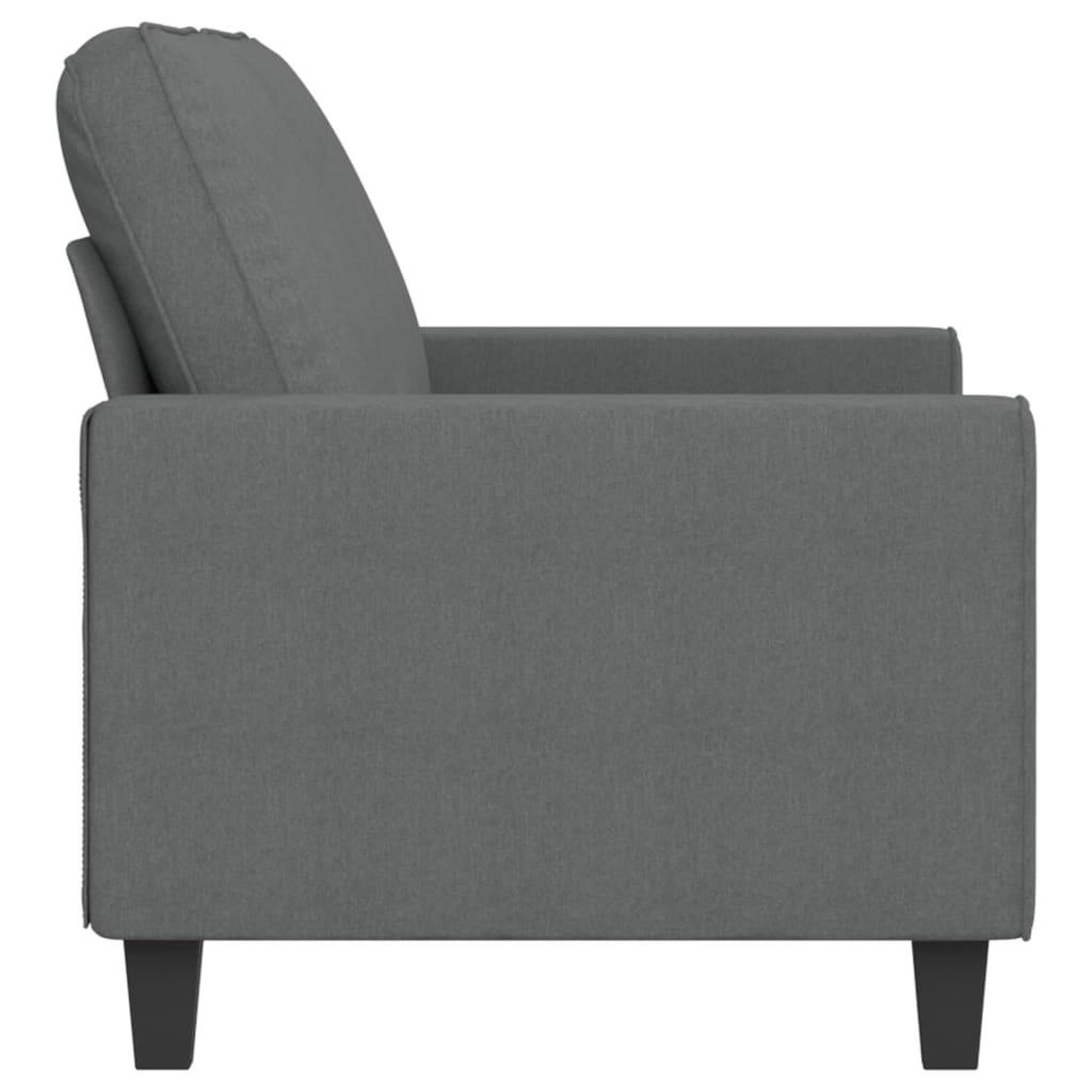 Voir la diapositive 4 : VIDAXL Canape a 2 places Gris fonce 140 cm Tissu