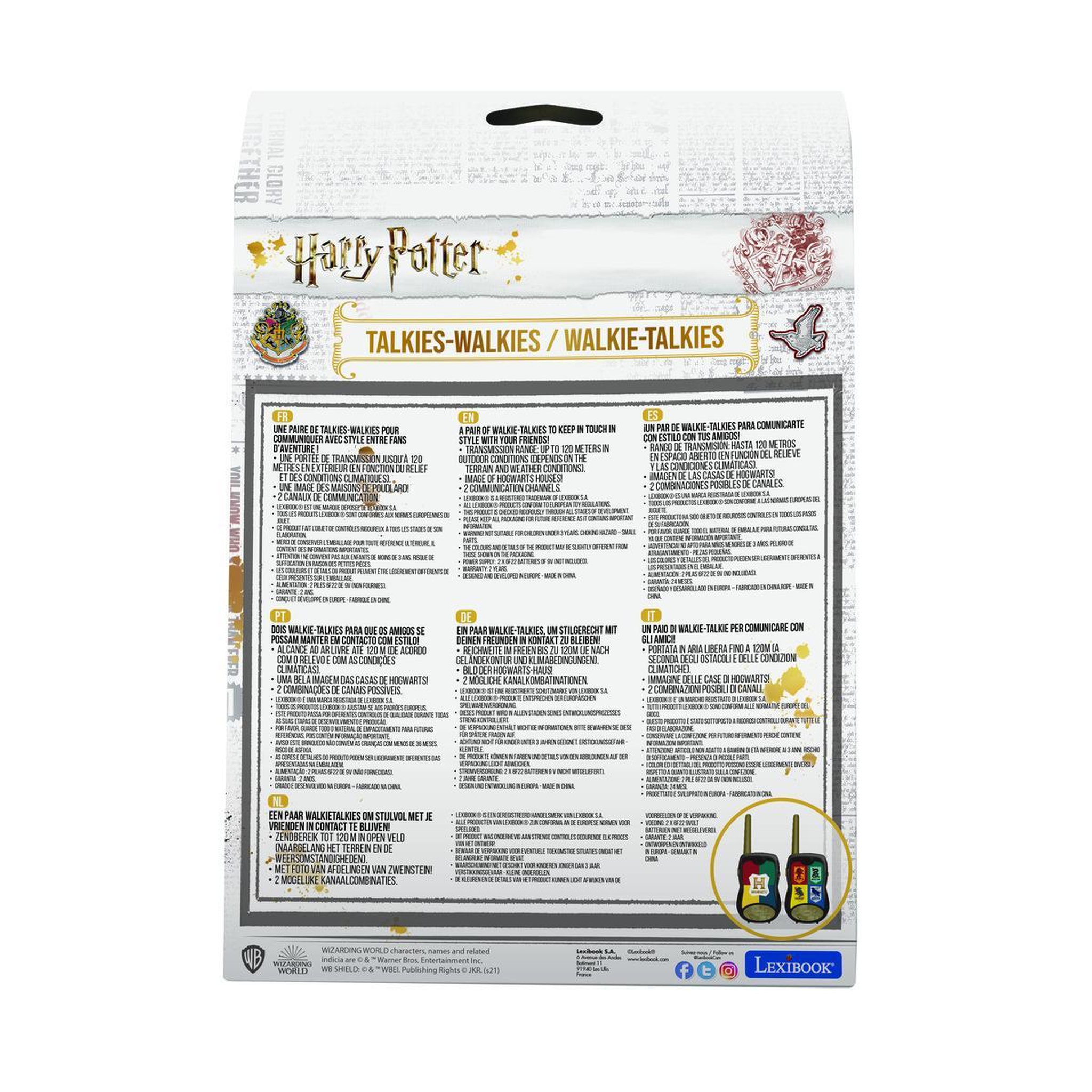 Voir la diapositive 4 : Lexibook Talkies-Walkies Harry Potter portée 200m