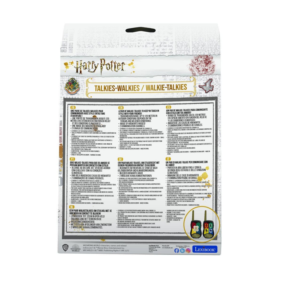 Lexibook Talkies-Walkies Harry Potter portée 200m